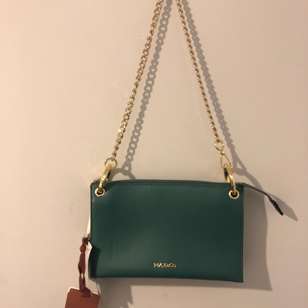 Max & Co Turquoise Leather Crossbody Bag
